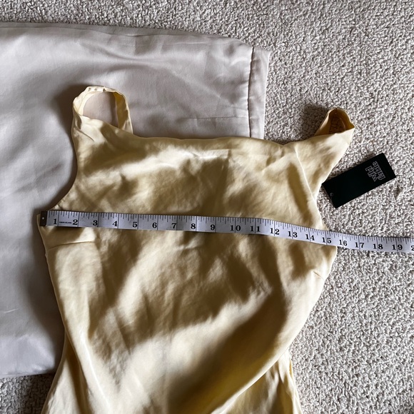 Wild Fable satin yellow mini Dress festival festive small NWT - Picture 5 of 6